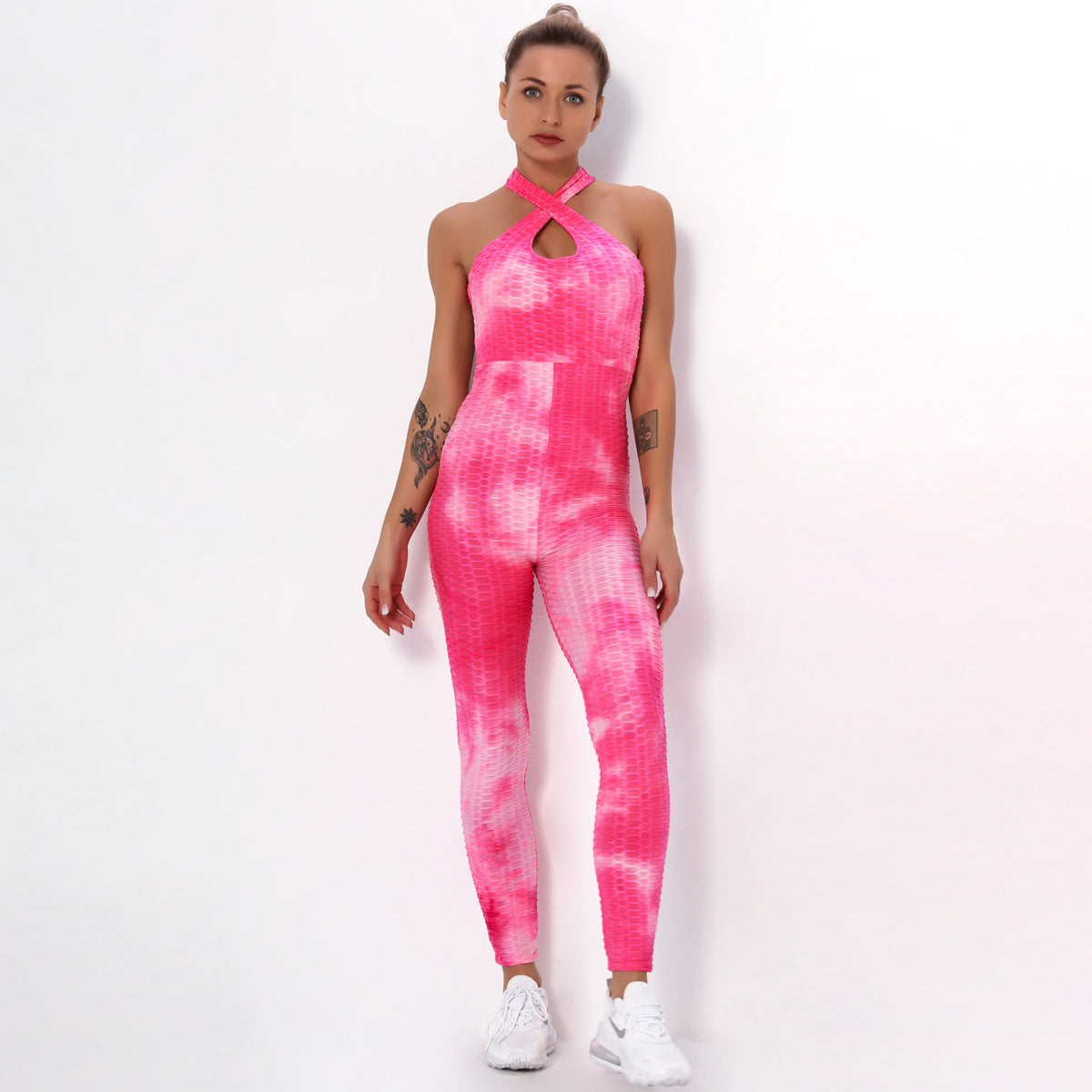 Tie Dyed Jacquard Sports Jumpsuit