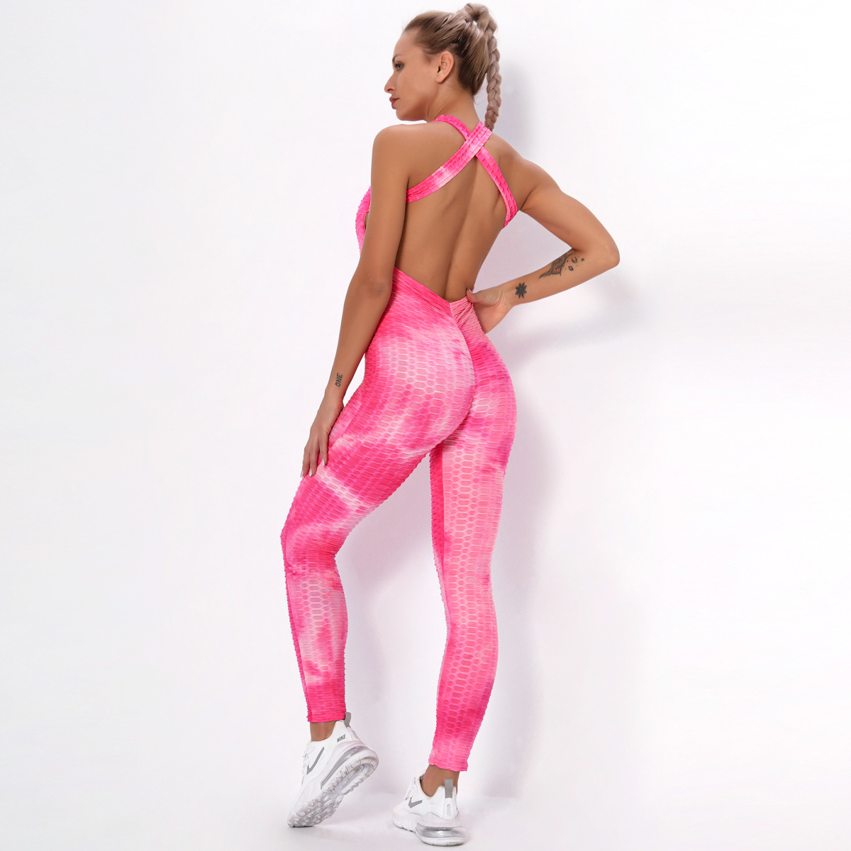 Tie Dyed Jacquard Sports Jumpsuit