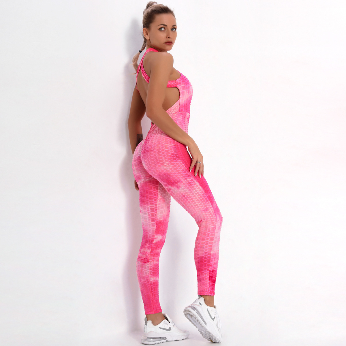 Tie Dyed Jacquard Sports Jumpsuit