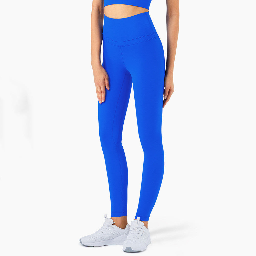 Nude sports leggings with back pocket