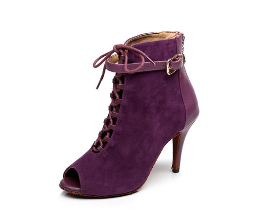 NYorker -Women's High Heel Boots Latin Dance Shoes