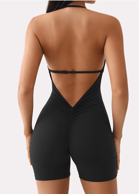 Inspire backless shorts jumpsuit