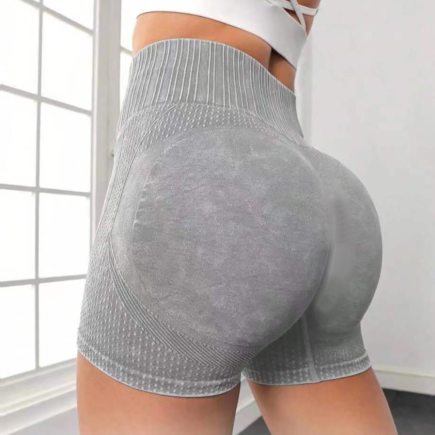 High-waisted lifting quick-dry shorts